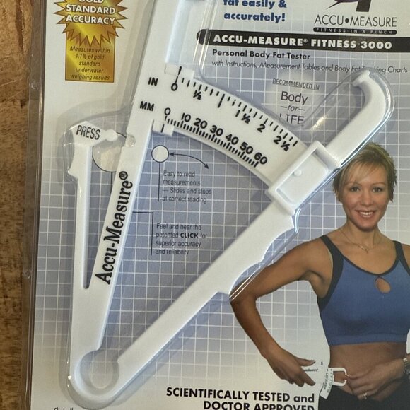 AccuMeasure Fitness 2000 Personal Body Fat Tester Caliper Gold Standard Accur - Picture 4 of 8